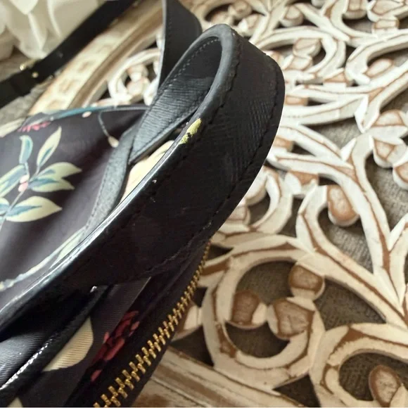 Kate Spade Black Floral Backpack Bag Purse Bag - Picture 12 of 14